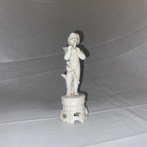 Statuetta angioletto con tromba in ceramica di Bassano